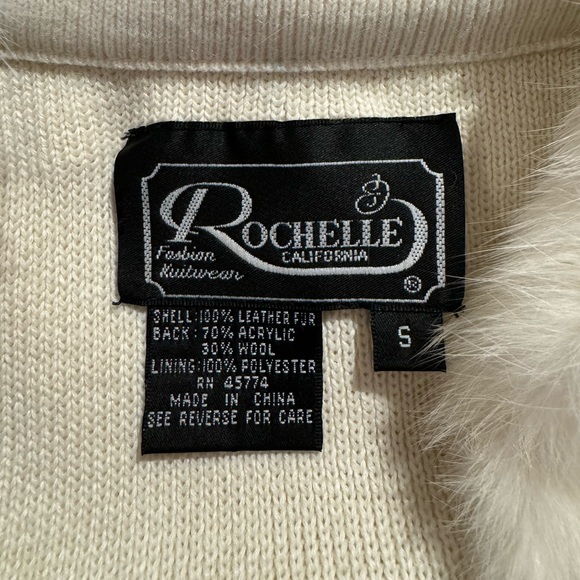 VINTAGE Rochelle California Rabbit Fur Sweater Vest - Picture 4 of 4